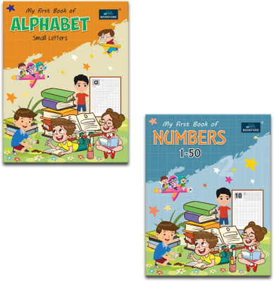 My First Writing Books For Kids - Set Of 2 Books - Small Letters , and Numbers 1-50(Paperback, BOOKFORD PUBLICATIONS PVT. LTD.)