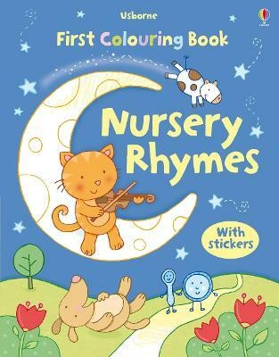 First Colouring Book Nursery Rhymes + stickers(English, Paperback, Brooks Felicity)