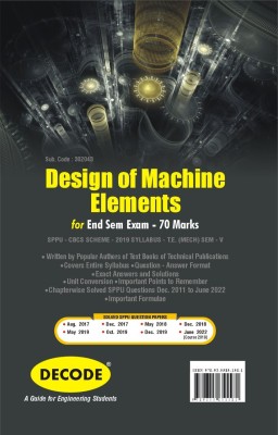 Design of Machine Elements for SPPU 19 Course (TE - SEM V - MECH- 302043) (Decode)(Paperback, ANUP GOEL)