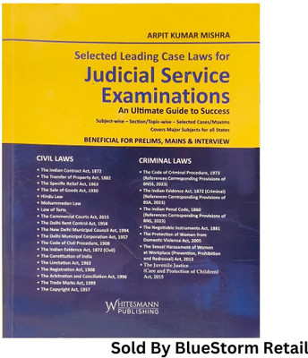 Selected Leading Case Laws For Judicial Service Examinations | An Ultimate Guide To Success | Edition 2024 - Whitesmann Publishing(Paperback, Arpit Kumar Mishra)