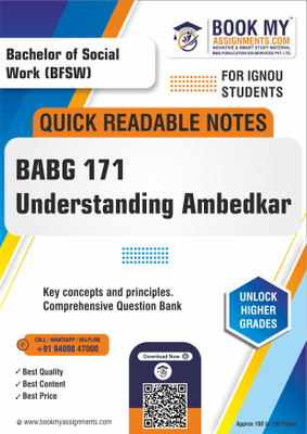 IGNOU BABG 171 Understanding Ambedkar Study Material (Quick Readable Notes) For Ignou Student - Utilizing Premium 80 GSM A4 Paper to Deliver Sharp and Clear Print Quality, Essential for Effective Study Habits and Academic Achievement - Hindi Edition  - Best IGNOU exam preparation book(Paperback, BMA