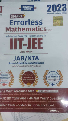 Smart Errorless Mathematics IIT JEE Mains JBA /NTA Vol I &II (2023)(Paperback, UBD)