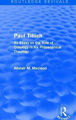 Routledge Revivals: Paul Tillich (1973)(English, Paperback, Macleod Alistair)