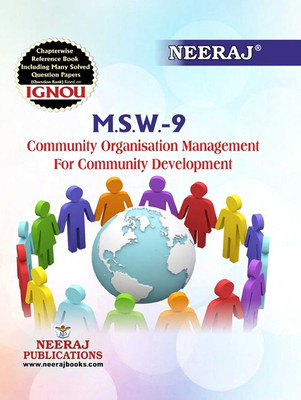 NEERAJ PUBLICATIONS (MSW-9) Community Organisation Management for Community Development, English Medium (Latest Edition) IGNOU Help Book with Solved Sample Papers and Important Exam Notes(Paperback, NEERAJ PUBLICATIONS)