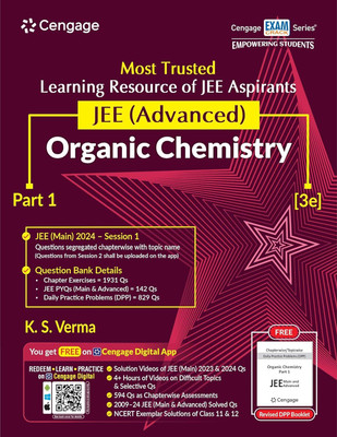 JEE Advanced Organic Chemistry: Part 1 with Free Online Assessments and Digital Content 2024(Paperback, K. S. Verma)