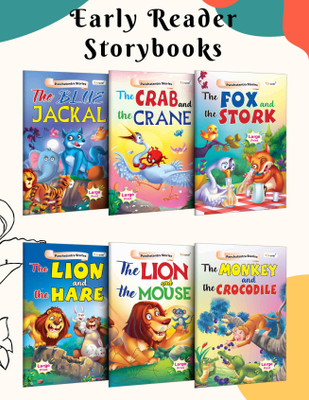 The Fox And The Stork, The Monkey And The Crocodile, The Lion And The Hare and more – Panchatantra Stories: Story collection for kids, Folk tales from India | Set of 6 Books(Paperback, GOWOO)