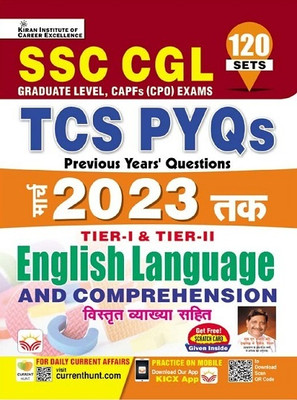 Ssc Cgl English Language & Comprehension Tcs Pyqs Till March 2023 Upadted Tier 1 & Tier 2 Solved Papers (Hindi Medium) (4178)(English, Hardcover, unknown)