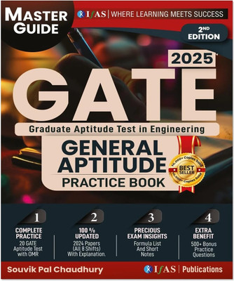GATE General Aptitude Practice Book  - Master Guide Book: Includes Theory, 500+ Practice Questions, 20 Model Test Papers and Updated GATE PYQ 2024. Best Book for GATE Aptitude and Reasoning in India | Two Brothers Publications(Paperback, IFAS Publications)