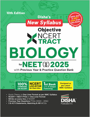 Disha's New Syllabus Objective Ncert Xtract Biology with 3 Mock Tests for Neet (Ug) - One Liner Theory, MCQS on Every Line of Ncert, Tips on Your Fingertips, Previous Year Question Bank, Pyqs(English, Paperback, unknown)