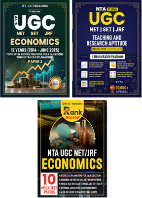 UGC NET Economics Book  - Paper 2, Mock Test and Paper 1 Books 2025 [3 Books Set] | Complete Package Previous Year Solved Papers, Mock Test and Practice Questions Bank Book | Includes 10 Mock Practice Question Papers with OMR Sheets | Best Seller Previous Year Question Paper PYQ Books for NTA UGC NE