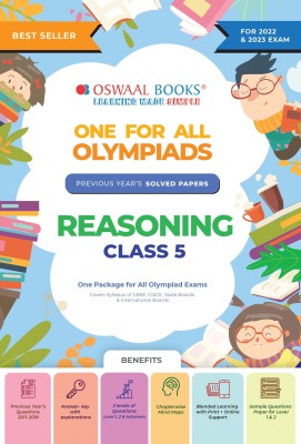One For All Olympiad Previous Years' Solved Papers Class-5 Reasoning 2023(English, Paperback, Oswaal Editorial Board)