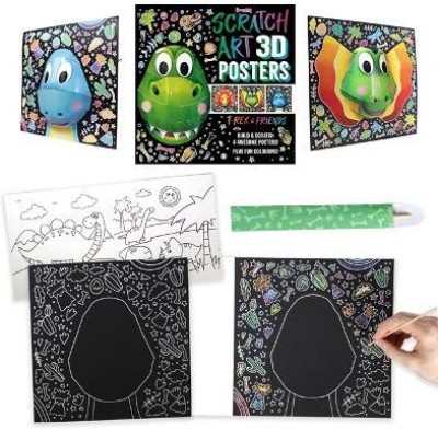 Scratch Art 3D Posters: T-Rex & Friends(English, Paperback, Igloo Books Ltd)