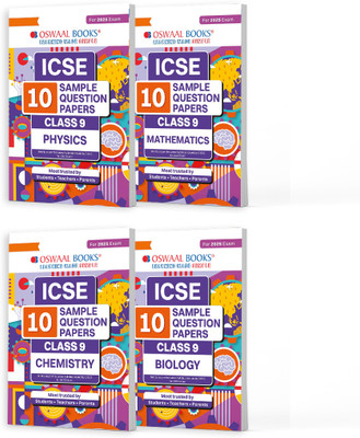 ICSE 10 Sample Question Papers Class 9 Phy,Chem,Bio &Maths 4 Books For 2025 Exam(Product Bundle, Oswaal Editorial Board)