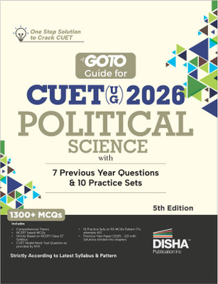 Disha GoTo Guide for CUET (UG) 2026 Political Science with 7 Previous Year Questions & 10 Practice Sets 5th Edition | NCERT Coverage with PYQs & Practice Question Bank(Paperback, Disha Experts)