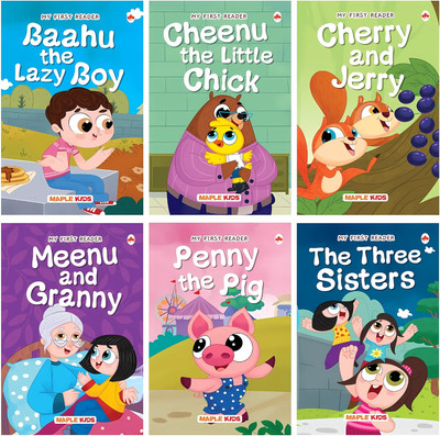 Story Books for Kids - First Reader (Illustrated) (Set of 6 Books) - Phonic stories - Bedtime Stories - 2 Years to 6 Years Old - Read Aloud to Infants, Toddlers(English, Paperback, Maple Press)