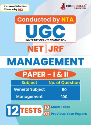 NTA UGC NET/JRF Management Book (Paper I and II)  - 2024 | 10 Full Length Mock Tests and 2 Previous Year Papers (1800 Solved Questions) with Free Access to Online Tests(English, Paperback, Edugorilla Prep Experts)