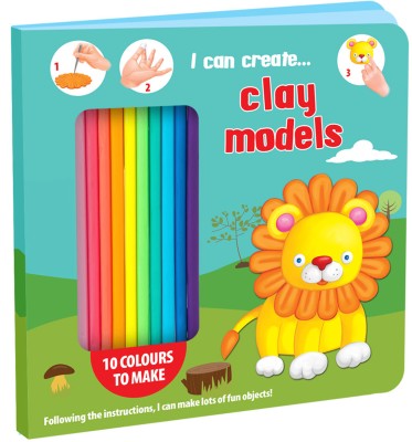 HELLO FRIEND Clay Modeling Board Book How to make clay models with 10 different colour child safe clay inside. Art Clay(100 g)