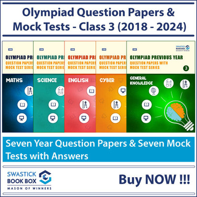 Olympiad Previous Year Question Papers and Mock Test Series For Class 3 - [Maths, Science, English, Cyber and GK] [7 Years] [2018-2024](Perfect Binding, Swastick Book Box, Preeti Garg)