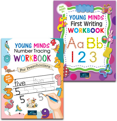 Young Minds Writing Books For Kids - Set of 2 Books - Numbers Tracing and First Writing Book(Paperback, BOOKFORD PUBLICATIONS PVT. LTD.)