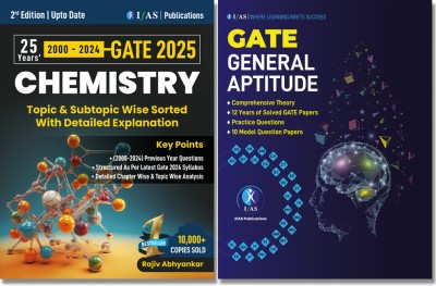 GATE Chemistry And GATE Aptitude Combo Books  - (2000-2024) Topic wise sorted (PYQ) Previous Year Questions with Solutions (2 books)(Paperback, IFAS Publications)