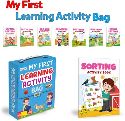 Activity book Set for children : Essential Activity Book Of All In One Bag, Early childhood learning Activity books, Set Of 8 Activity Books(Paperback, GO WOO)