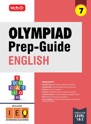 MTG Olympiad Prep-Guide Class 7 English (IEO) - Detailed Theory, IEO Topicwise Previous Years Questions with Self Test For SOF 2025-26 Exam(Paperback, MTG Editorial Board)