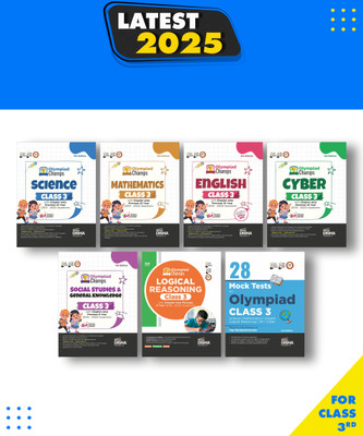 Olympiad Champs Science, Mathematics, English, Logical Reasoning, Cyber & GK Class 3 with Previous Year Questions & 28 Mock Tests set of 7 books 3rd Edition Paperback, Disha Experts|New Latest Edition For 2025-2026(Paperback, Disha Experts)