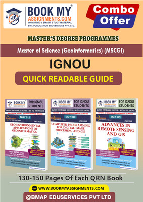 IGNOU MGY9 MGY10 MGY11 Quick Notes-Fast-Track Your Exam Prep-MSCGI In English-Our books use 80 GSM A4 paper for clear, sharp prints, perfect for students.  - Best IGNOU exam preparation book(Paperback, BMA Publication)