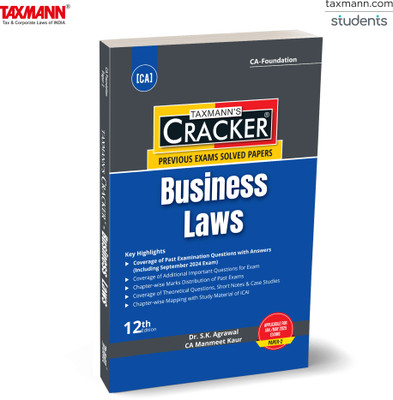 Taxmann's Cracker for Business Laws(English, Paperback, Agrawal S.K.)