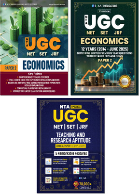 UGC NET Economics Book  - Paper 2 and UGC NET Paper 1 Books 2025 [3 Books Set] | Previous Year Solved Papers Unit Wise Sorted with Detailed Solutions | Best Seller Previous Year Question Paper PYQ Books for NTA UGC NET/JRF and SET Economics Examinations (Paper 1 & Paper 2) in India | Includes Comple