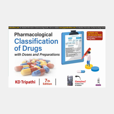 Pharmacological Classification of Drugs with Doses and Preparations, 7/E for MBBS Students & NEET PG | Ready Reckoner of Drug Classification Charts, Doses, Brand Names and Complimentary Drug Atlas(English, Paperback, Tripathi KD)