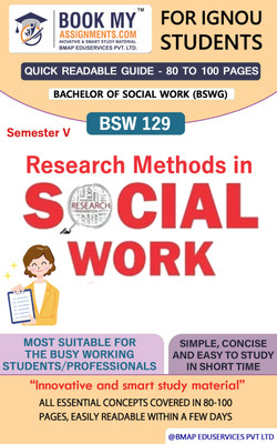 IGNOU BSW 129 Research Methods in Social Work Quick Readable Notes | Important Topic-wise Conceptual Notes | DEGREE(Paperback, BMA Publication)