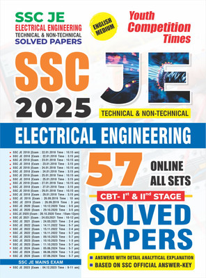 SSC JE Electrical Engineering Technical and Non-Technical (English Medium) 57 Online All Sets (CBT-I Stage) Solved Papers 2025(Paperback, YCT)