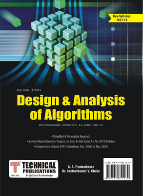Design and Analysis of Algorithms for SPPU 19 Course (BE - SEM VII -COMP)- 410241(Paperback, A. A. Puntambekar, Dr. Santoshkumar V. Chobe)