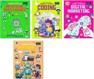 STEM Activity Book Upskilling the Generation AI + Coding + Digital Marketing + Technology (Set of 4) – Interactive Books to Upskill the Next Generation with Creative Tech Skills(Paperback, BOOKFORD)