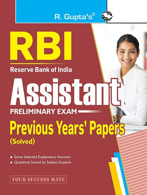 RBI : Assistant (Preliminary Exam) Previous Years' Papers (Solved)(English, Paperback, RPH Editorial Board)