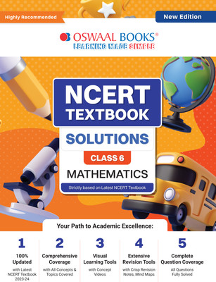 Oswaal Ncert Textbook Solutions Class 6 Mathematics(English, Paperback, unknown)
