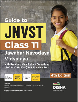 Disha Guide to JNVST Class 11 | Jawahar Navodaya Vidyalaya Selection Test |with Previous Year Solved Questions (2023-2025 PYQ) & 3 Practice Sets | Lateral Entry Admission | Navodaya Entrance Exam 2026(Paperback, Disha Experts)