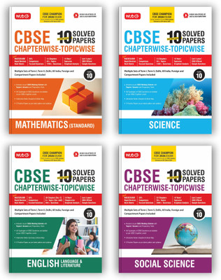 MTG CBSE 10 Years (2025-2016) Chapterwise Topicwise Solved Papers With Sample Paper Class 10 Science, Mathematics Standard, English & Social-Science (Set of 4 Books) - CBSE Champion For 2026 Exam | Free Video Solution of PYQs(Paperback, MTG Editorial Board)