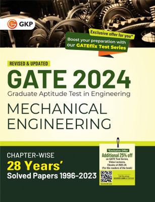 GATE 2024 : Mechanical Engineering - 28 Years' Chapter-wise Solved Papers (1996-2023) by GKP(Paperback, GKP)