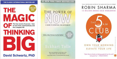The Magic of Thinking Big + The Power Of Now + The 5 am Club (3 Book Combo)(Paperback, JMD BOOKS)