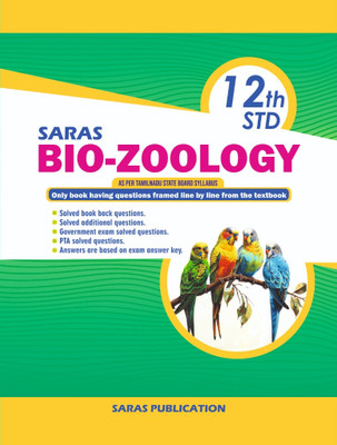 Saras 12th Standard Bio Zoology Guide – English Medium - Tamil Nadu State Board(Paperback, N. Arumugam, P. Senthil Kumar)