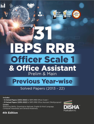 31 Ibps Rrb Officer Scale 1 & Office Assistant Prelim & Main Previous Year-Wise Solved Papers (2013 - 2022)(English, Paperback, unknown)