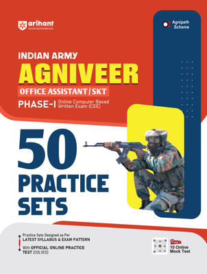 Arihant 50 Practice Sets for Indian Army Agniveer Office Assistant/SKT Phase-I Online Computer Based Written Exam | Practice sets designed as per latest syllabus & exam pattern with official online practice test(Paperback, Major RD Ahluwalia)