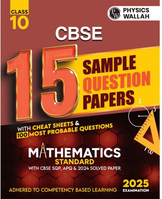 Pw Cbse 15 New Pattern Sample Question Papers Class 10 Mathematics (Standard Maths)(English, Paperback, unknown)