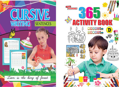 Cursive Writing Sentences + 365 Activity Book 4 (Set of 2 Books)(Paperback, Priyanka)