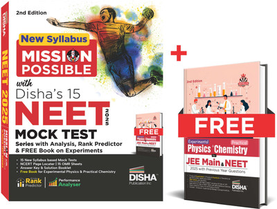 New Syllabus Mission Possible with Disha's 15 Neet 2025 Mock Test Series with Rankers Analysis, Rank Predictor & Free Book on Experiments(English, Paperback, unknown)