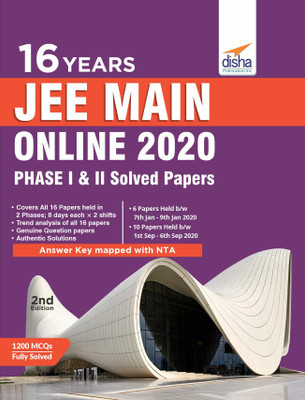 16 Jee Main Online 2020 Phase I & II Solved Papers(English, Paperback, Disha Experts)