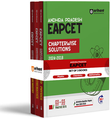 Arihant Andhra Pradesh EAPCET Chapterwise Solutions 2025 | Set of 3 Books (Physics, Chemistry & Mathematics) | 6 Practice Sets 3 Online and Offline | Previous Years Solved Papers 2018–2024 with Explanatory Answers | English Medium(Paperback, Dharmendra Singh,Pooja Yadav,Anjali Thakur)