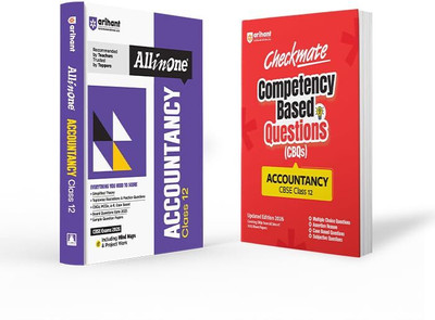 Arihant All in One and Checkmate CBSE Class 12 Accountacny Guide & Question Bank | Competency Based Questions (CBQs), Sample Papers, NCERT Theory, Case Based & Objective Questions 2026 | English Medium (Set of 2 Books)(Paperback, Anshul Sharma,Nitin Gandhi,Sarvesh Kumar Mittal)